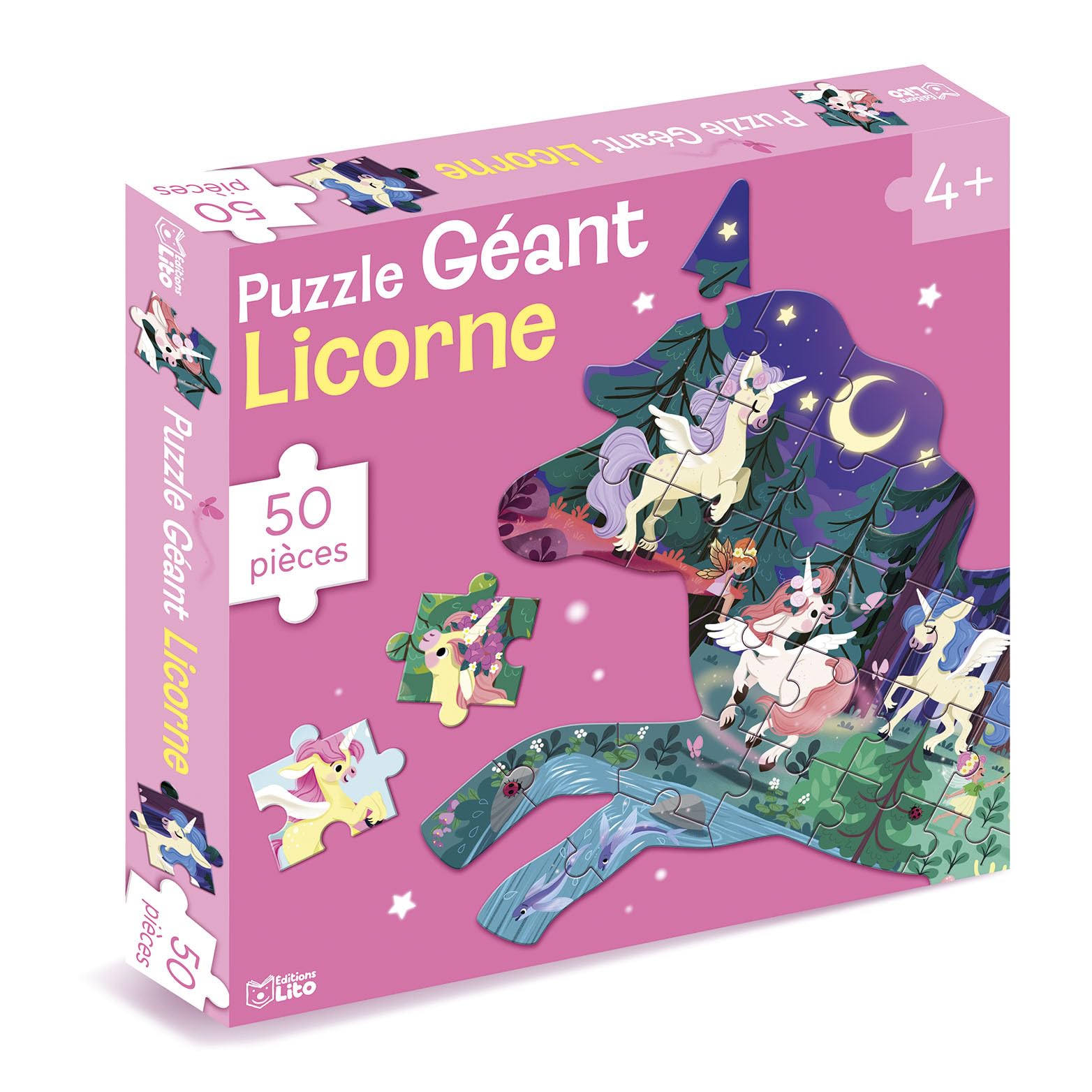 Puzzle géant licorne 50 pièces - Activité créative Dès 4 ans 9782244500164