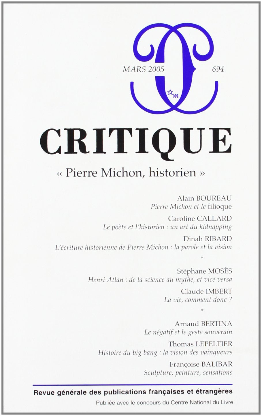 Revue critique 694 9782707319104