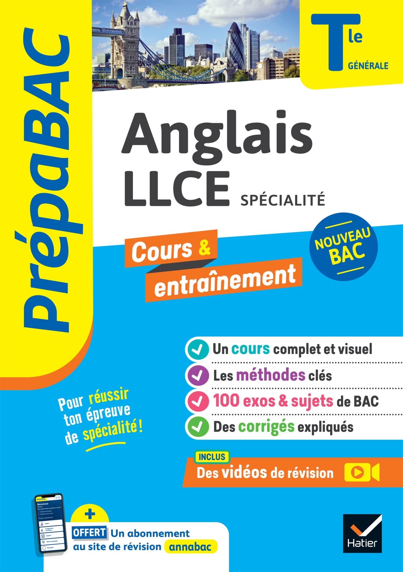 Prépabac - Anglais LLCE Tle générale (spécialité) - Bac 2026: cours, méthodes & sujets corrigés (programme de Terminale) 9782401095052