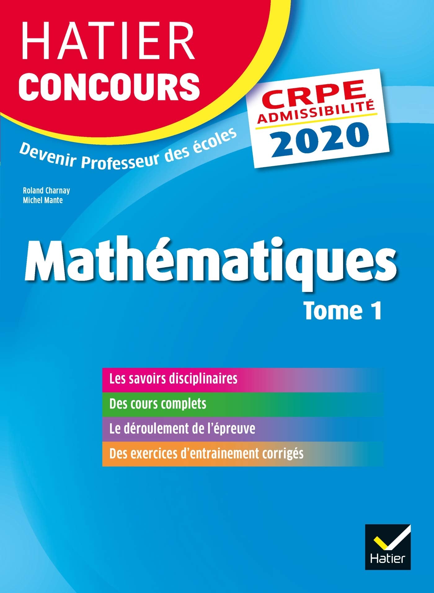Mathématiques tome 1 - CRPE 2020 - Epreuve écrite d'admissibilité 9782401057609