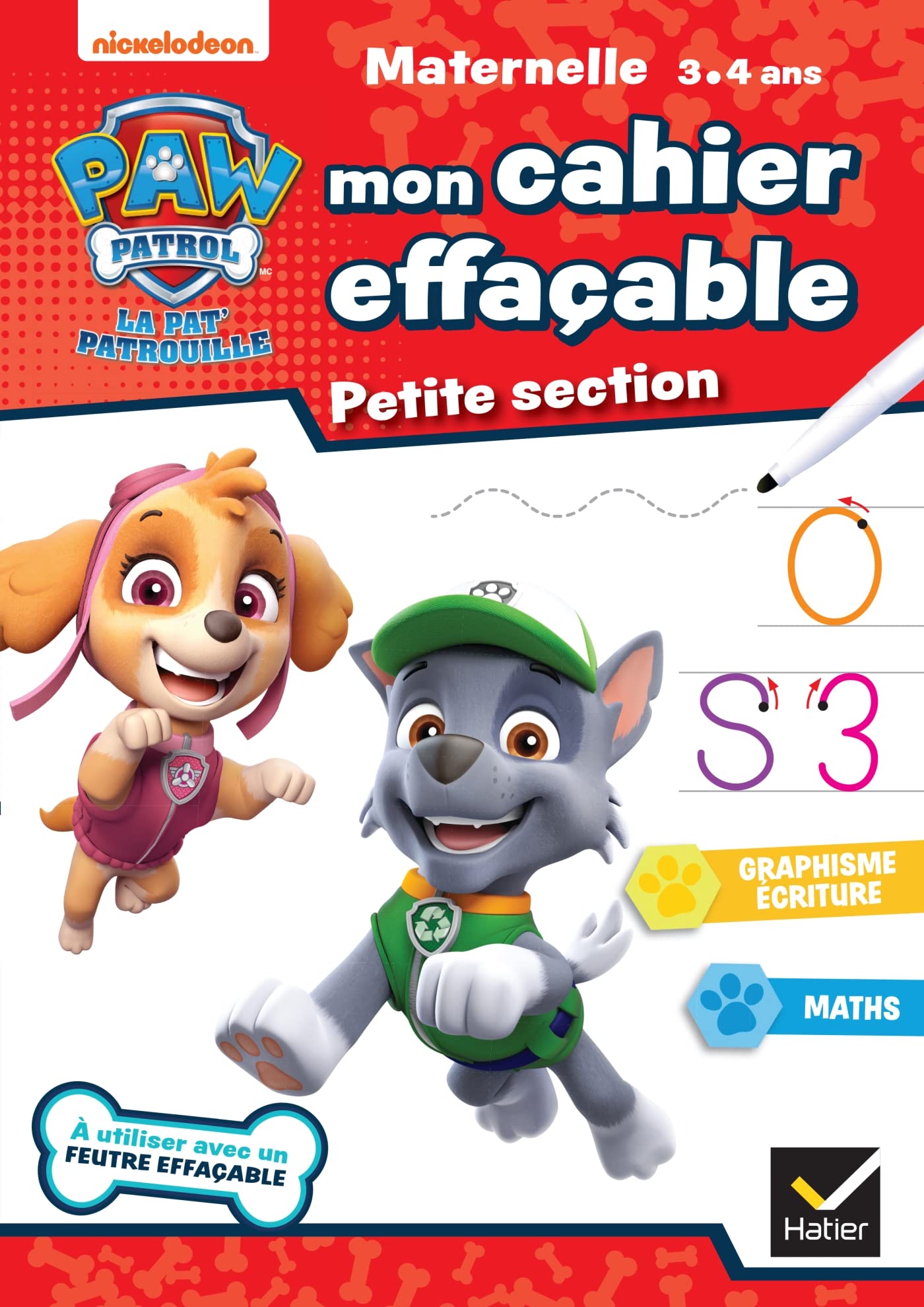 Mon cahier effaçable Pat'Patrouille PS 9782401095427