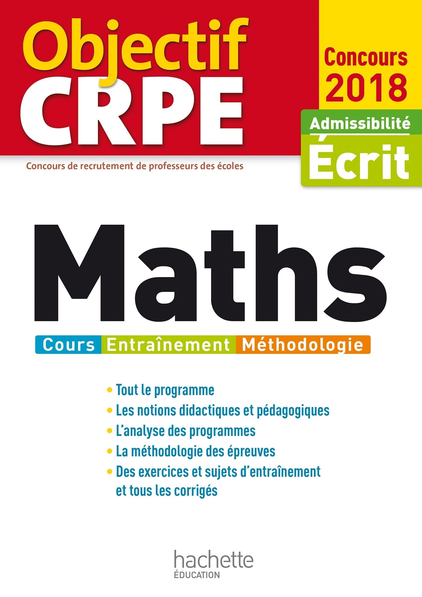 Objectif CRPE Maths - 2018 9782014005431