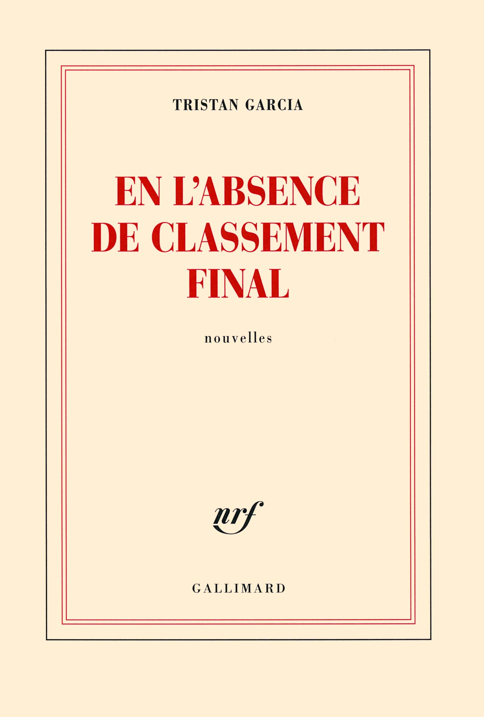 En l'absence de classement final 9782070137473