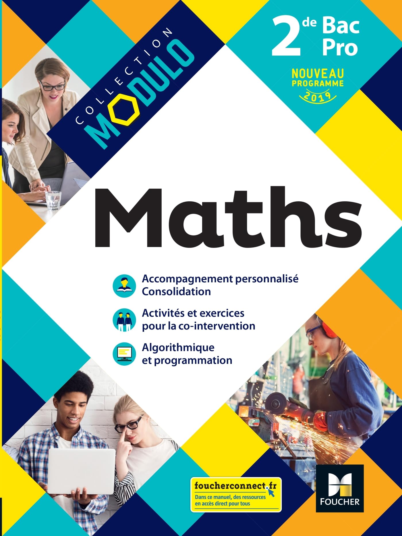 Modulo - MATHEMATIQUES 2de Bac Pro - Éd. 2019 - Manuel élève 9782216153657