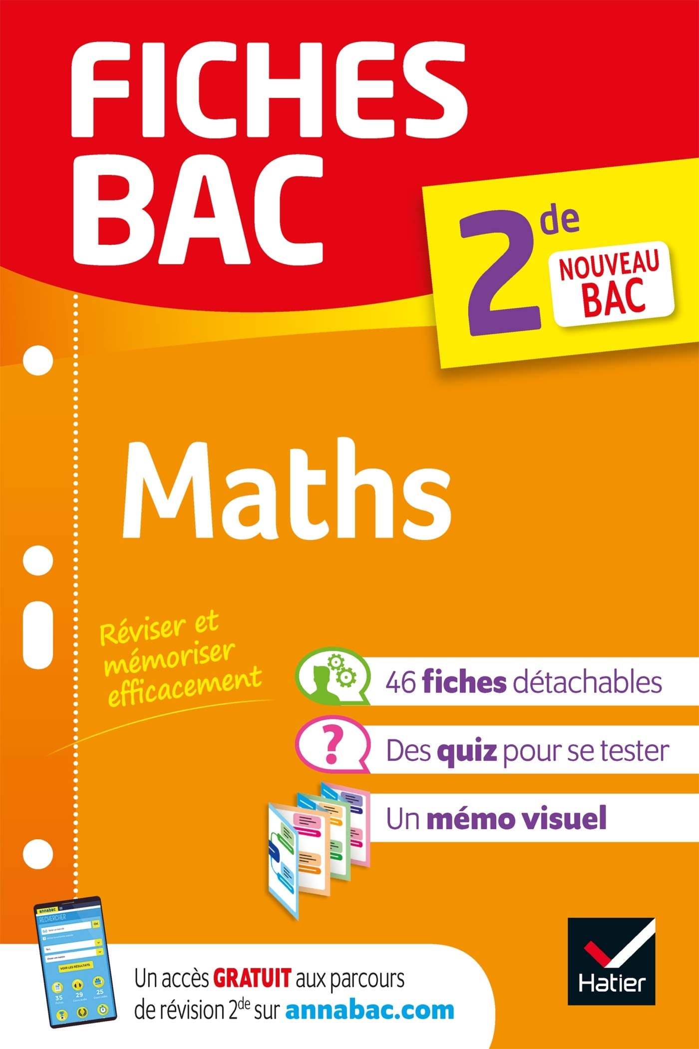 Fiches bac - Maths 2de: tout le programme en fiches de révision détachables 9782401052673