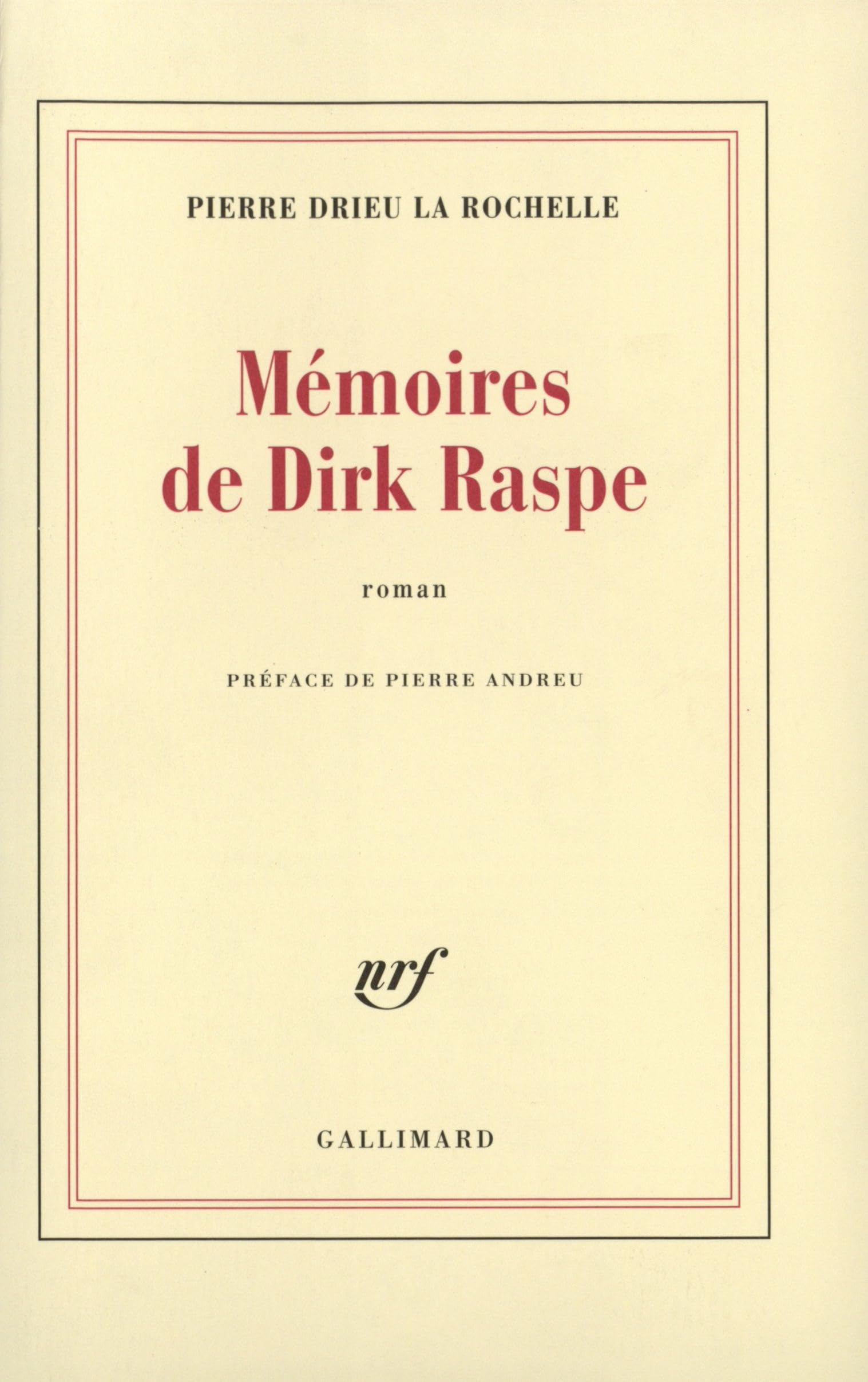 Mémoires de Dirk Raspe 9782070220120