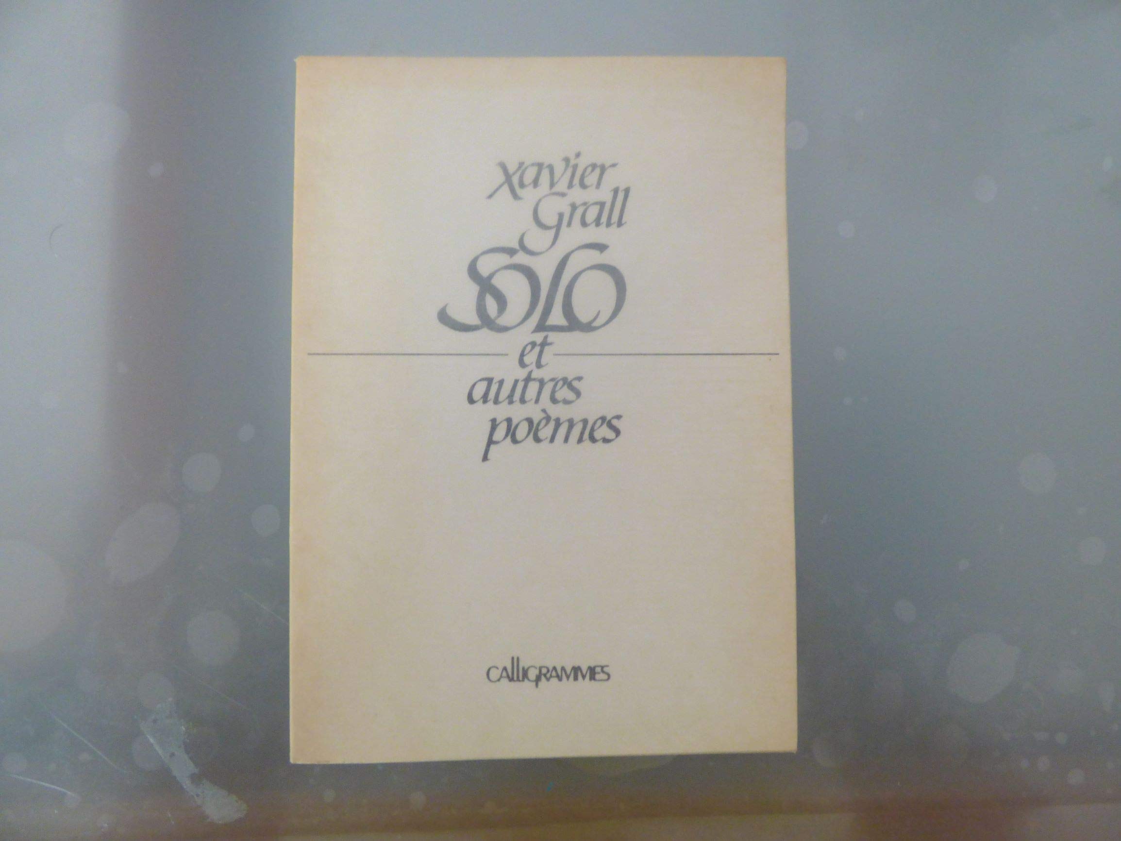 Solo et autres poèmes 9782903258139