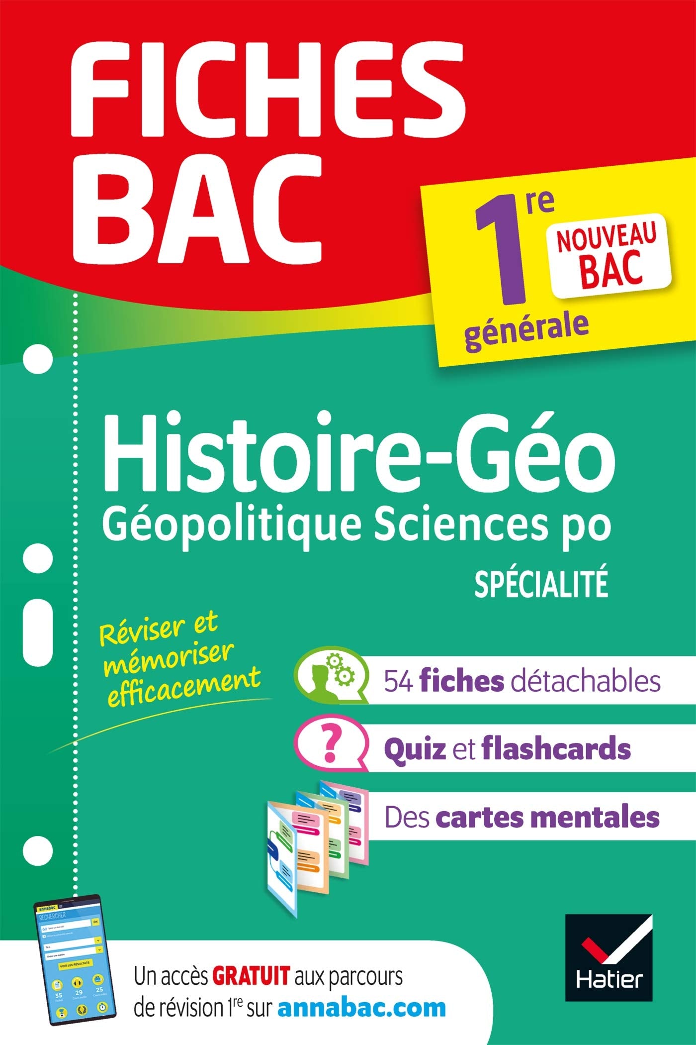 Fiches bac HGGSP 1re générale (spécialité): nouveau programme de Première 9782401055186