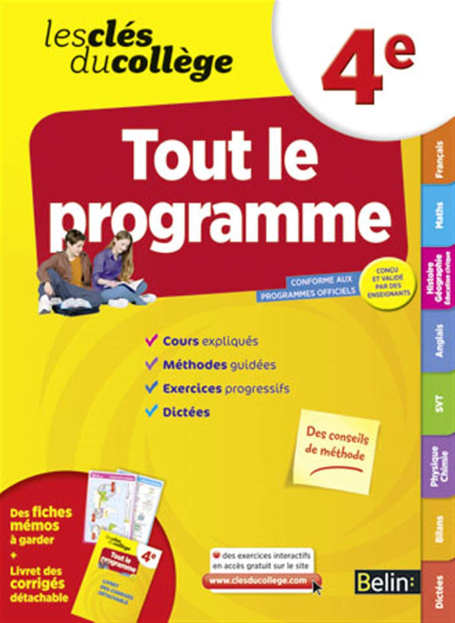 Cls du collge - Tout le programme 4e 9782701165172