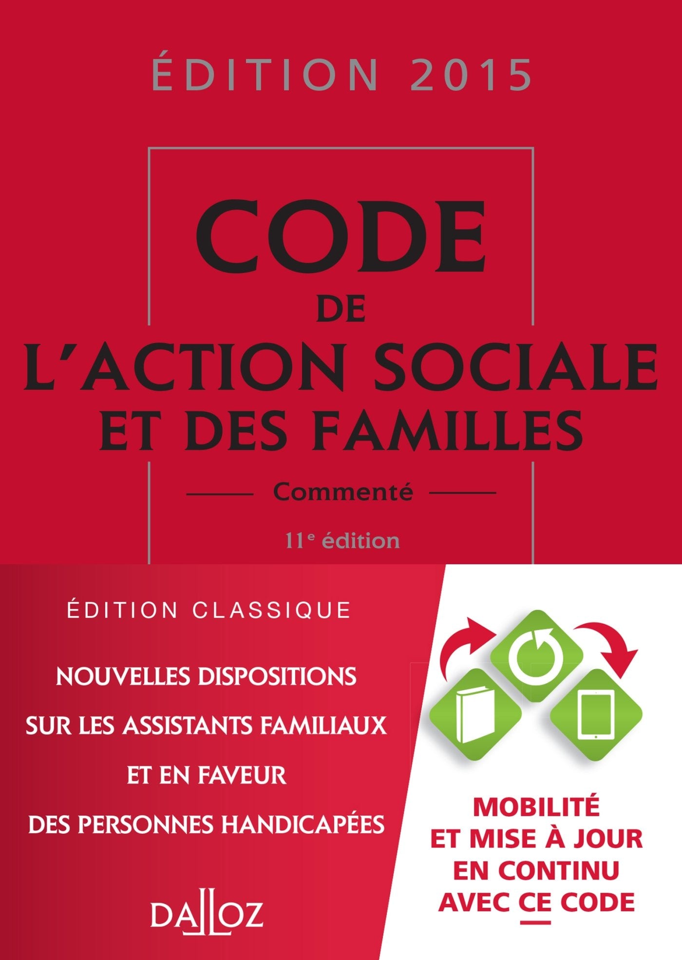 Code de l'action sociale et des familles 2015 9782247151356
