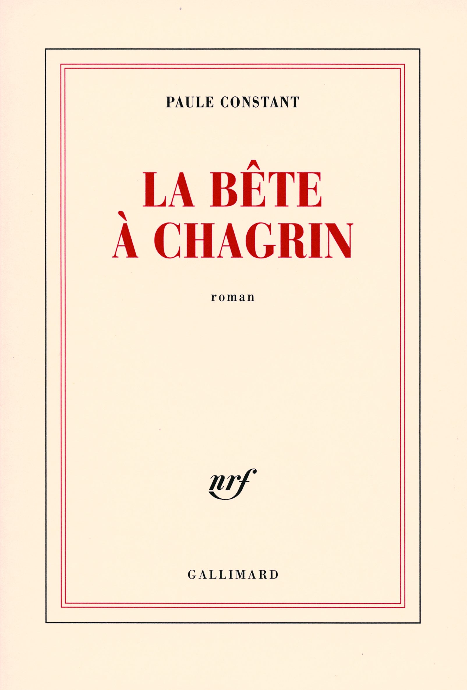 La bête à chagrin 9782070783113