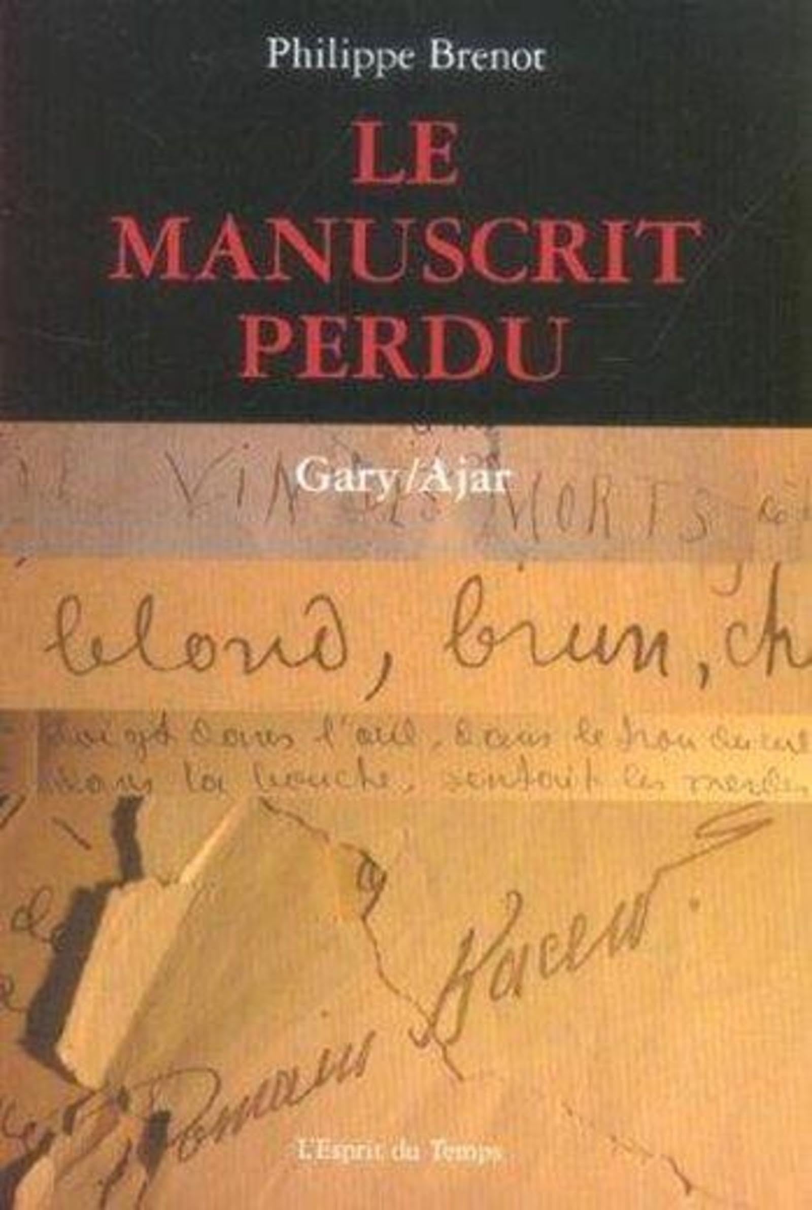 Le manuscrit perdu: Gary/Ajar 9782847950496