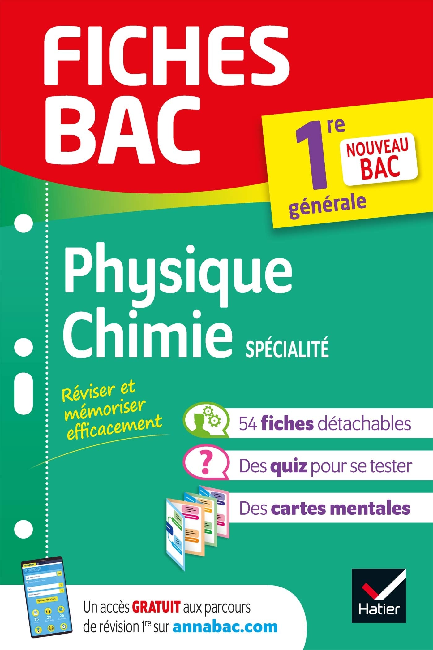 Fiches bac - Physique-Chimie 1re générale (spécialité): tout le programme en fiches de révision détachables 9782401052642