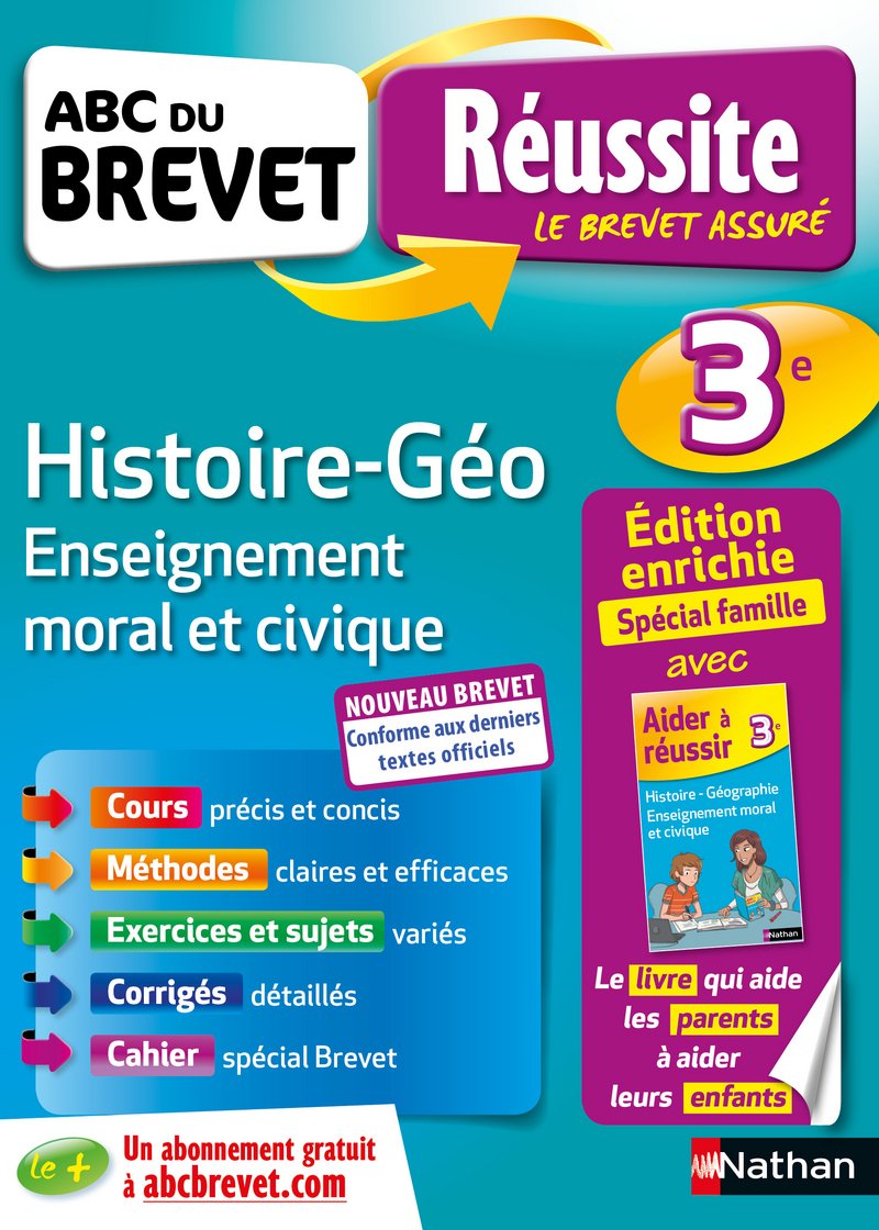 ABC du Brevet Réussite Famille - Histoire Géo EMC 3e 9782091520339