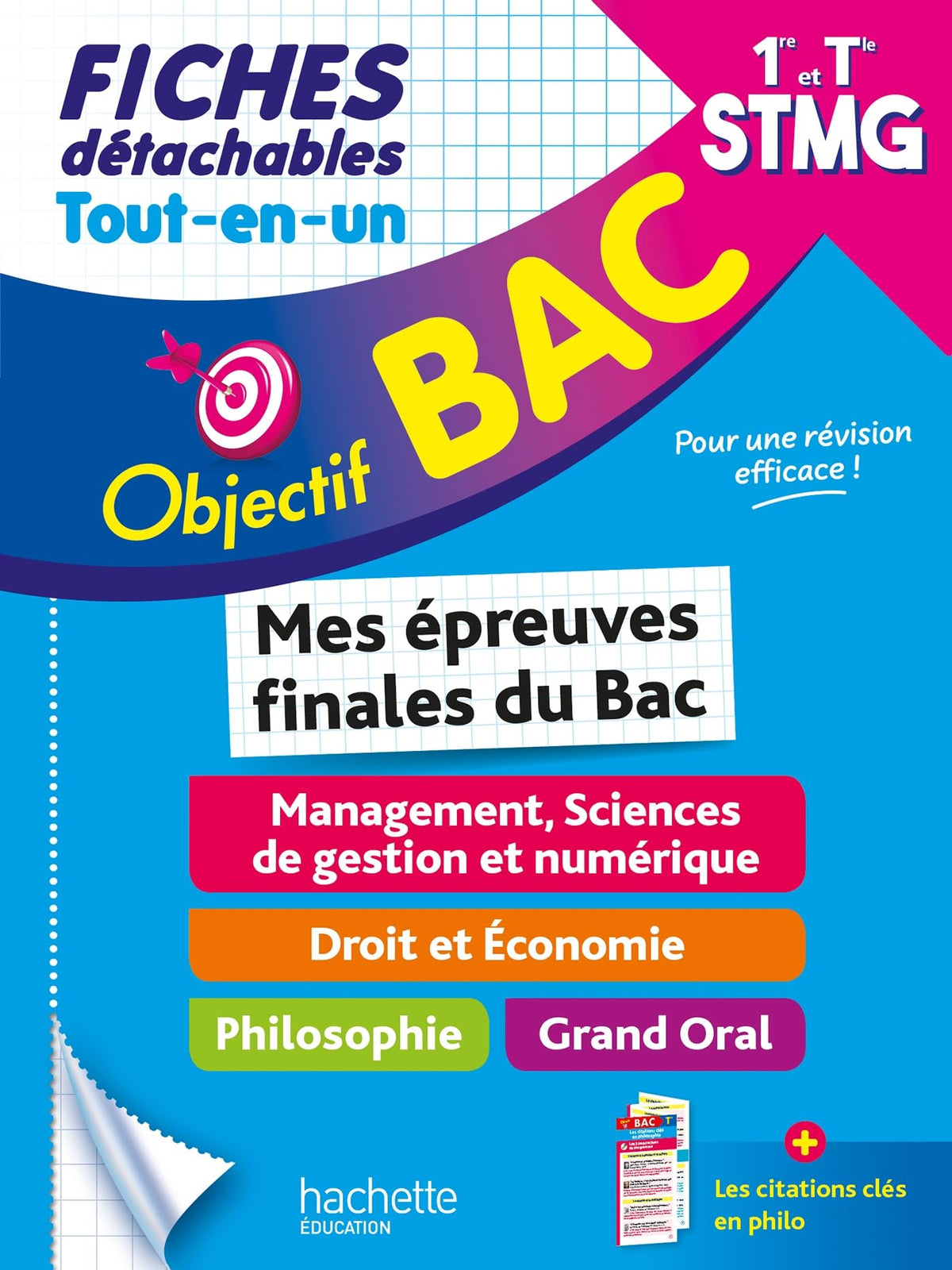 Objectif BAC Fiches Tout-en-un 1re et Term STMG - Mes épreuves finales du Bac 9782017901389