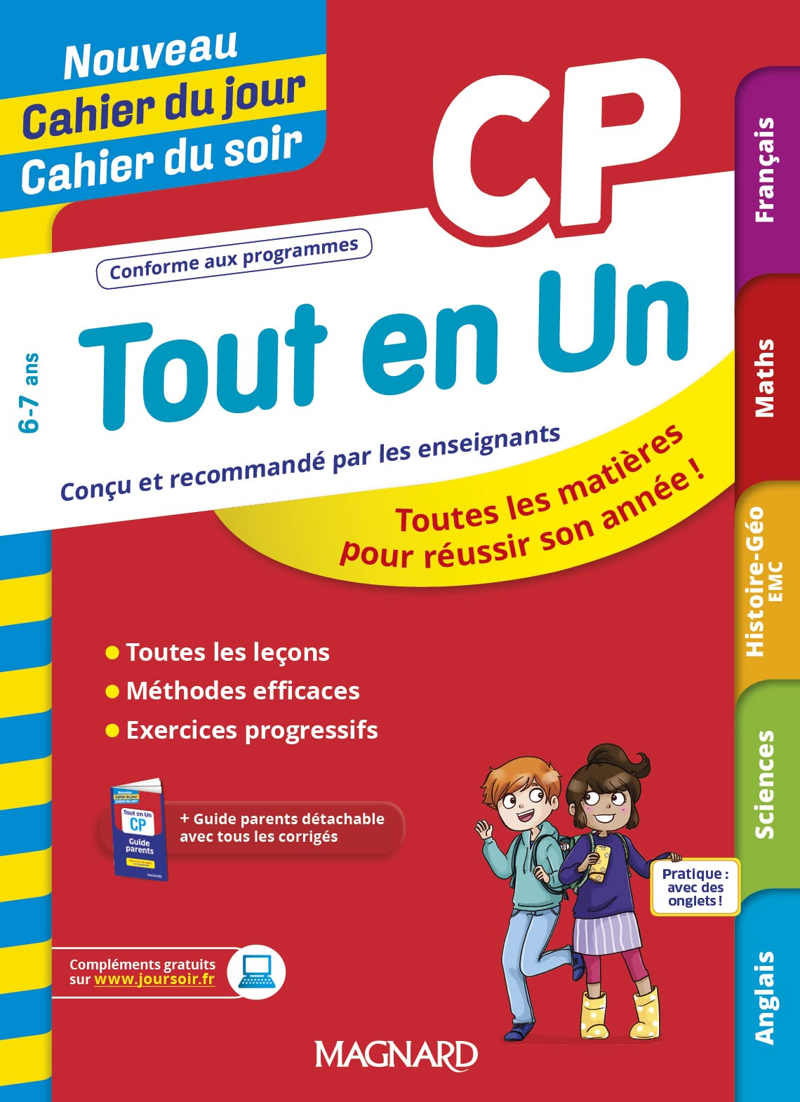 Tout en Un CP - Leçons, méthodes et exercices - Nouveau Cahier du jour Cahier du soir 9782210764903
