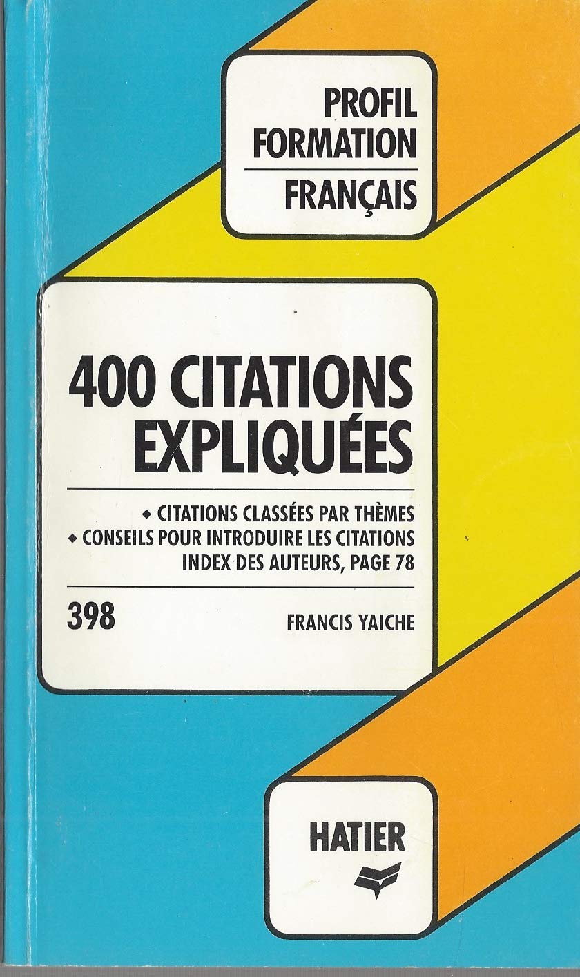 400 citations expliquees 9782218074318