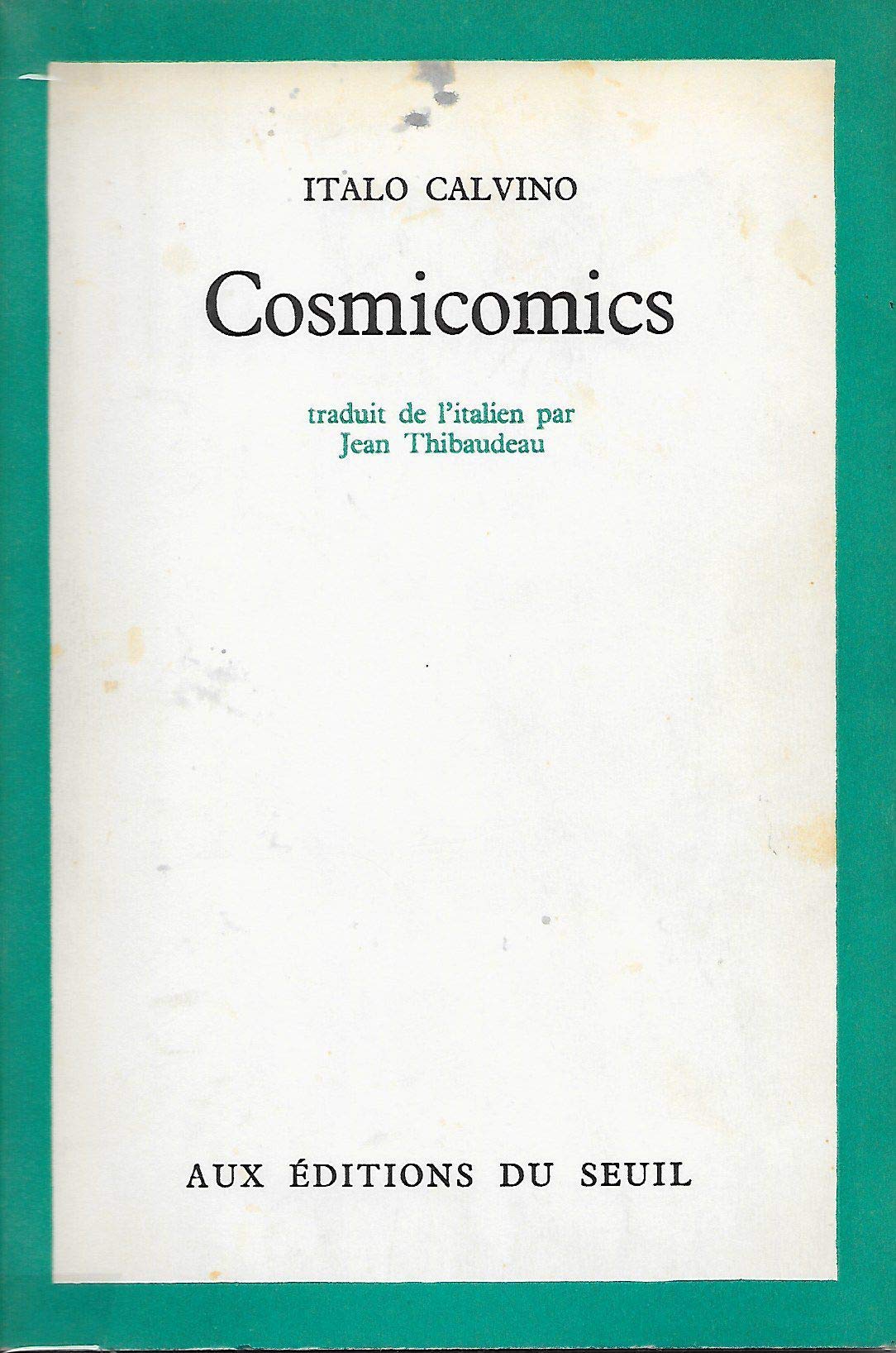 Cosmicomics 9782020015325