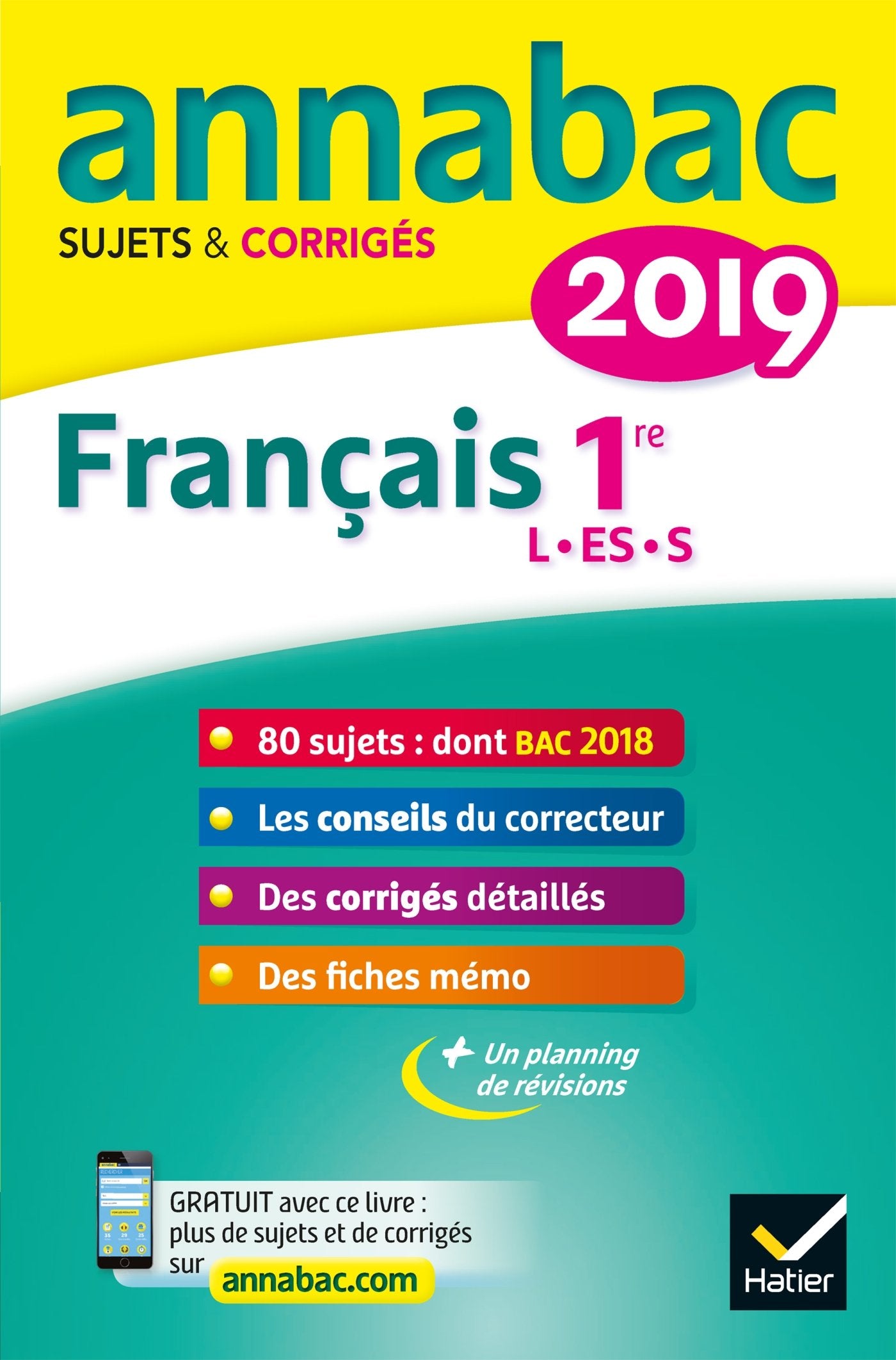 Français 1re séries L, ES, S: Sujets et corrigés 9782401045439