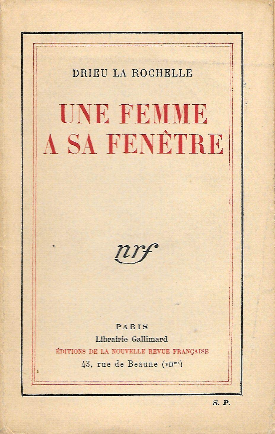 Une femme à sa fenêtre 9782070219926