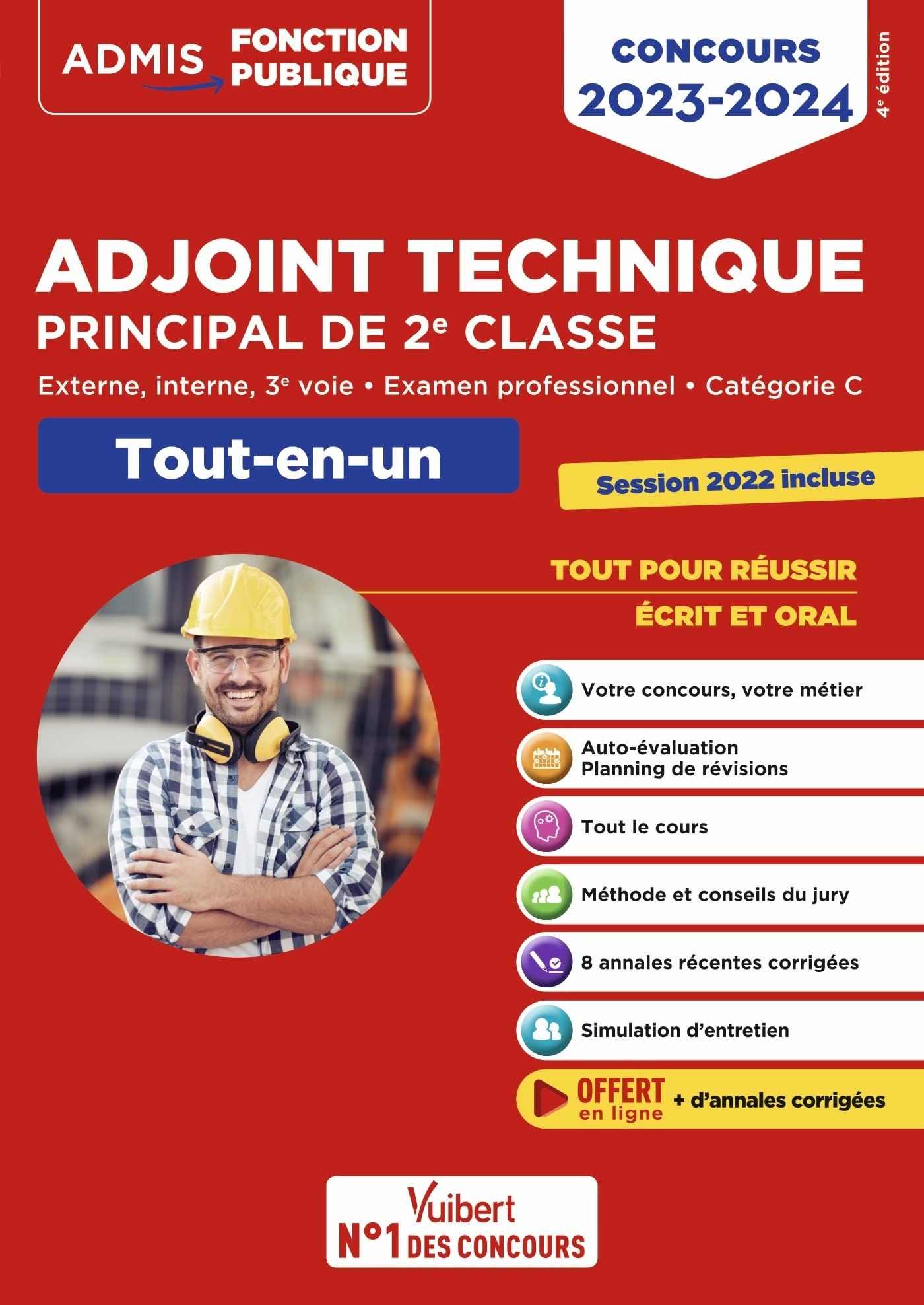 Concours Adjoint technique principal de 2e classe - Catégorie C - Tout-en-un - Annales 2022 incluses: Concours externe, interne et 3e voie, examen professionnel 2023-2024 9782311214833