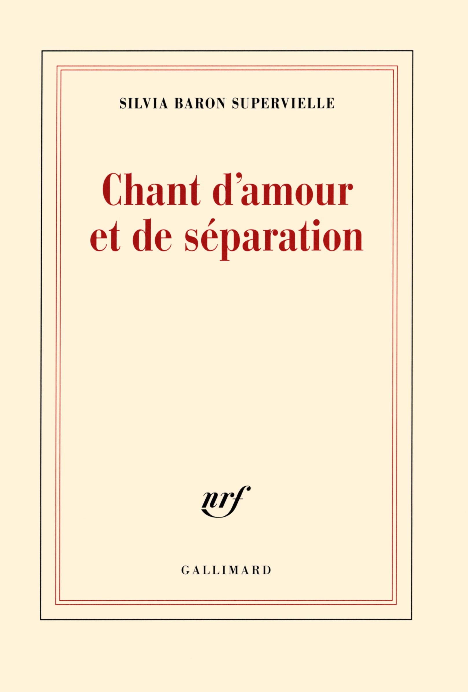 Chant d'amour et de séparation 9782072700767