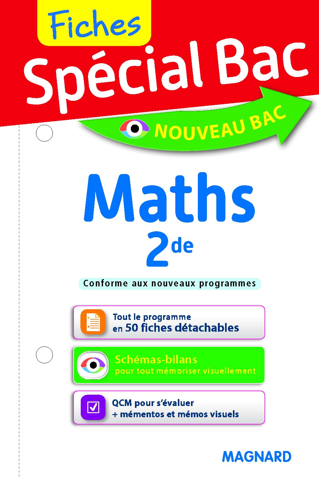 Spécial Bac Fiches Maths 2de: Tout le programme en 50 fiches, mémos, schémas-bilans, exercices et QCM 9782210763098