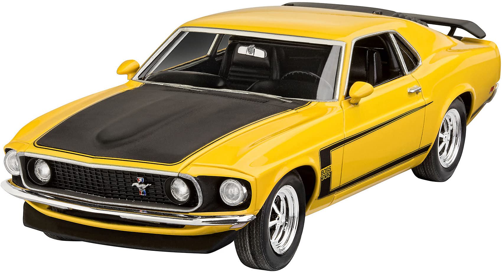 Revell 07025 maquette de voiture à construire Boss 302 Mustang, échelle 1/25, Jaune 4062095920072