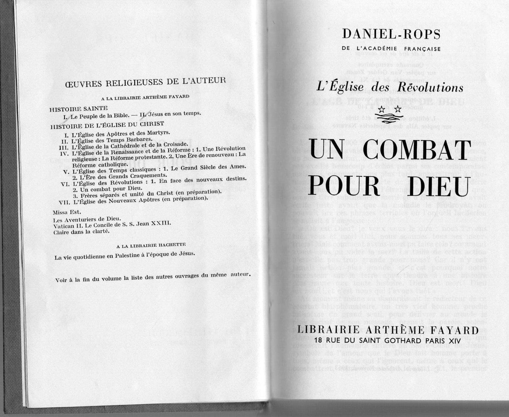 L'eglise des révolutions, un combat pour dieu