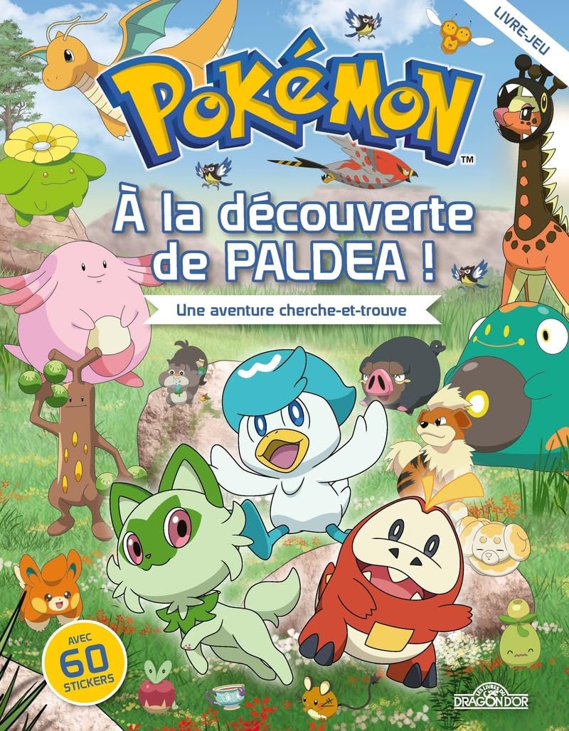 Pokémon Cherche-et-trouve À la découverte de Paldea Avec des stickers Dès 6 ans 9782821216532