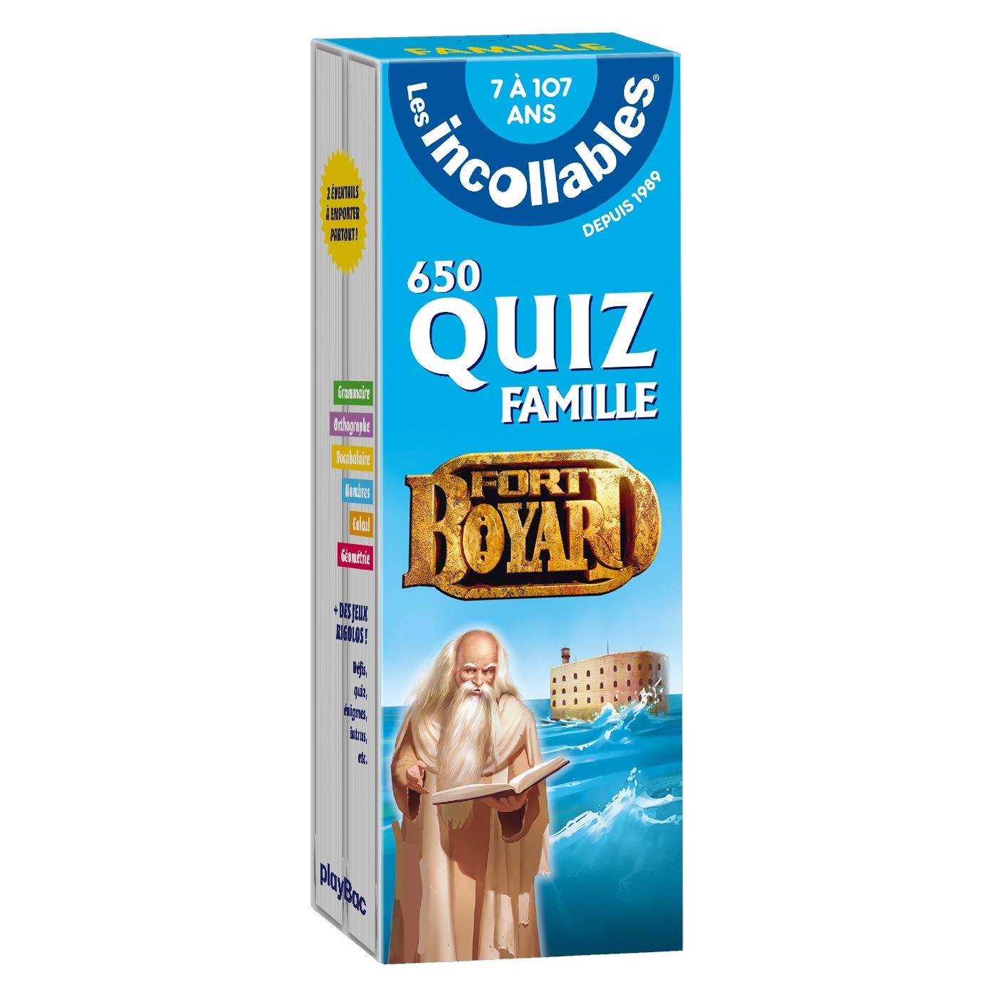 Les Incollables - 650 quiz famille Fort Boyard: Pour jouer tous ensemble du CP au Collège + niveau adultes 9782809674996