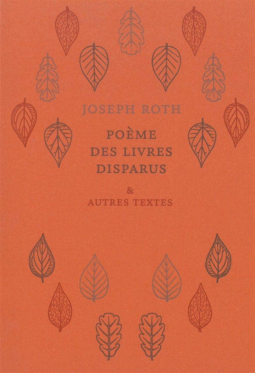 Poème des livres disparus & autres textes 9782940517732