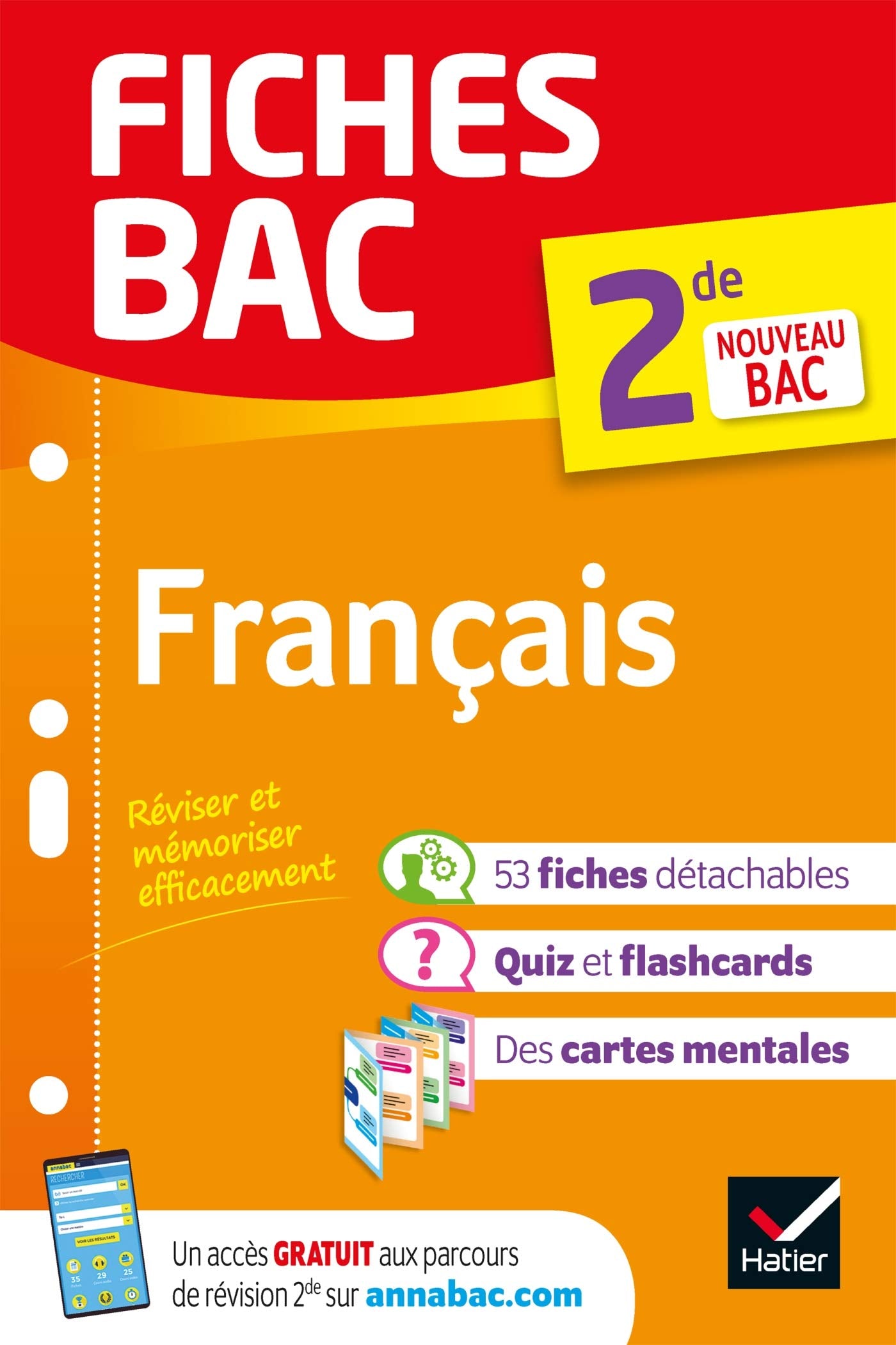 Fiches bac - Français 2de: tout le programme en fiches de révision détachables 9782401052659