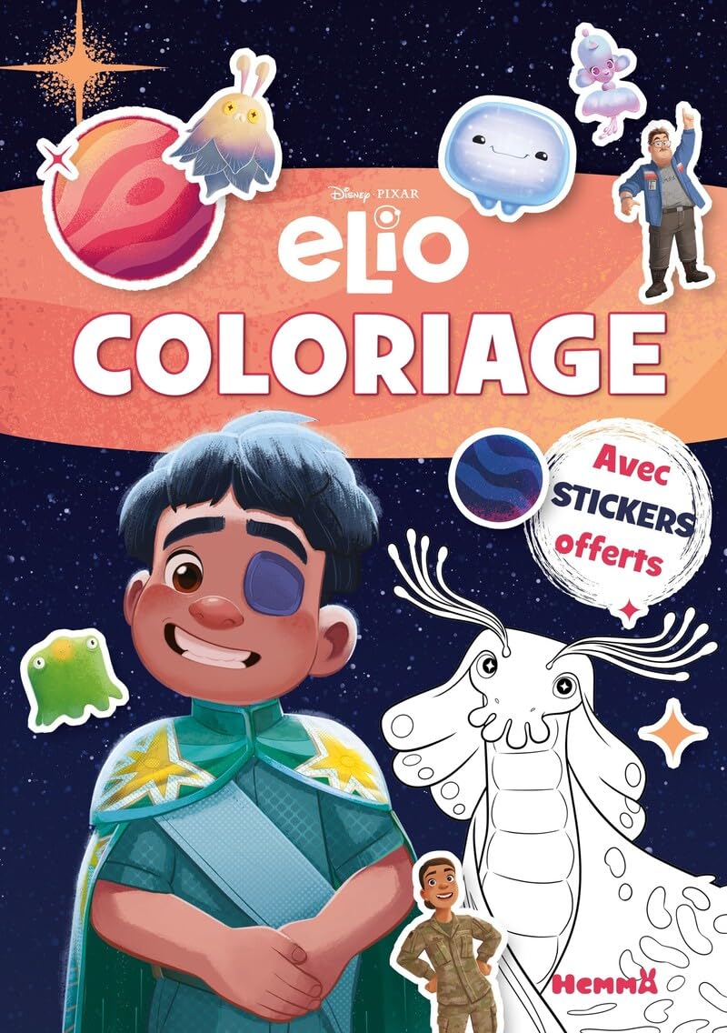Disney Pixar Elio - Coloriage avec stickers – Livre coloriage avec stickers – Livre coloriage avec stickers 4 ans - Livre coloriage avec stickers Disney - Livre coloriage avec stickers Elio 9782508060731