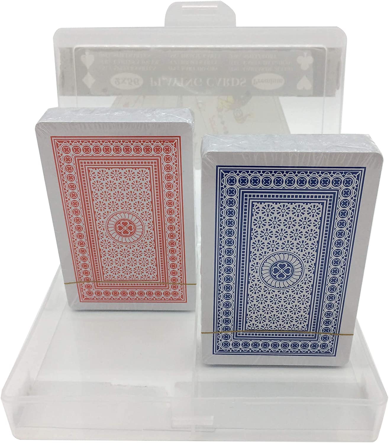 najayco Lot de 2 paquet de cartes Rouge et Bleu - Jeux de Cartes - Playing Cards - Idéal pour Pocker et jeux de société 8712417271301