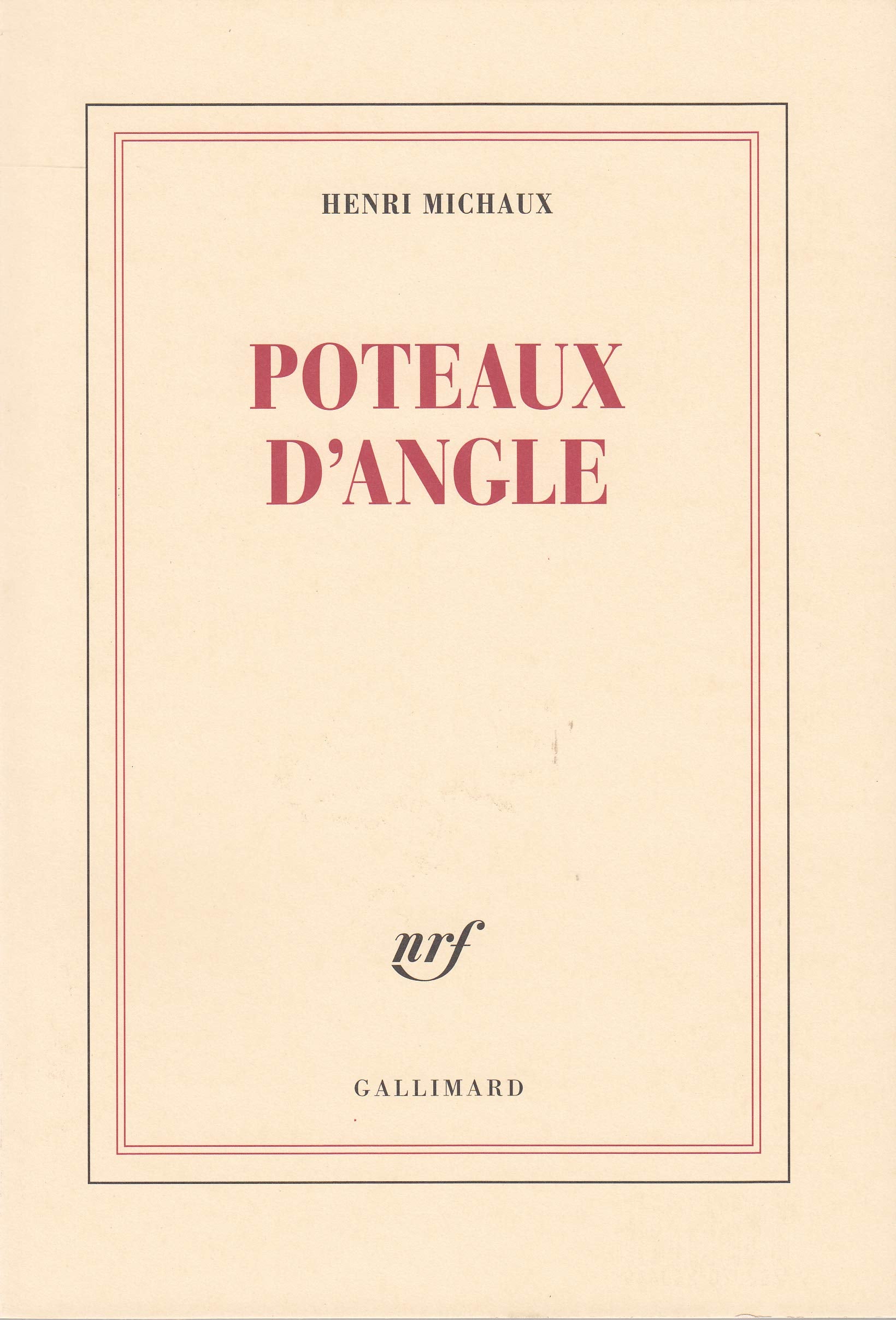 Poteaux d'angle 9782070240449