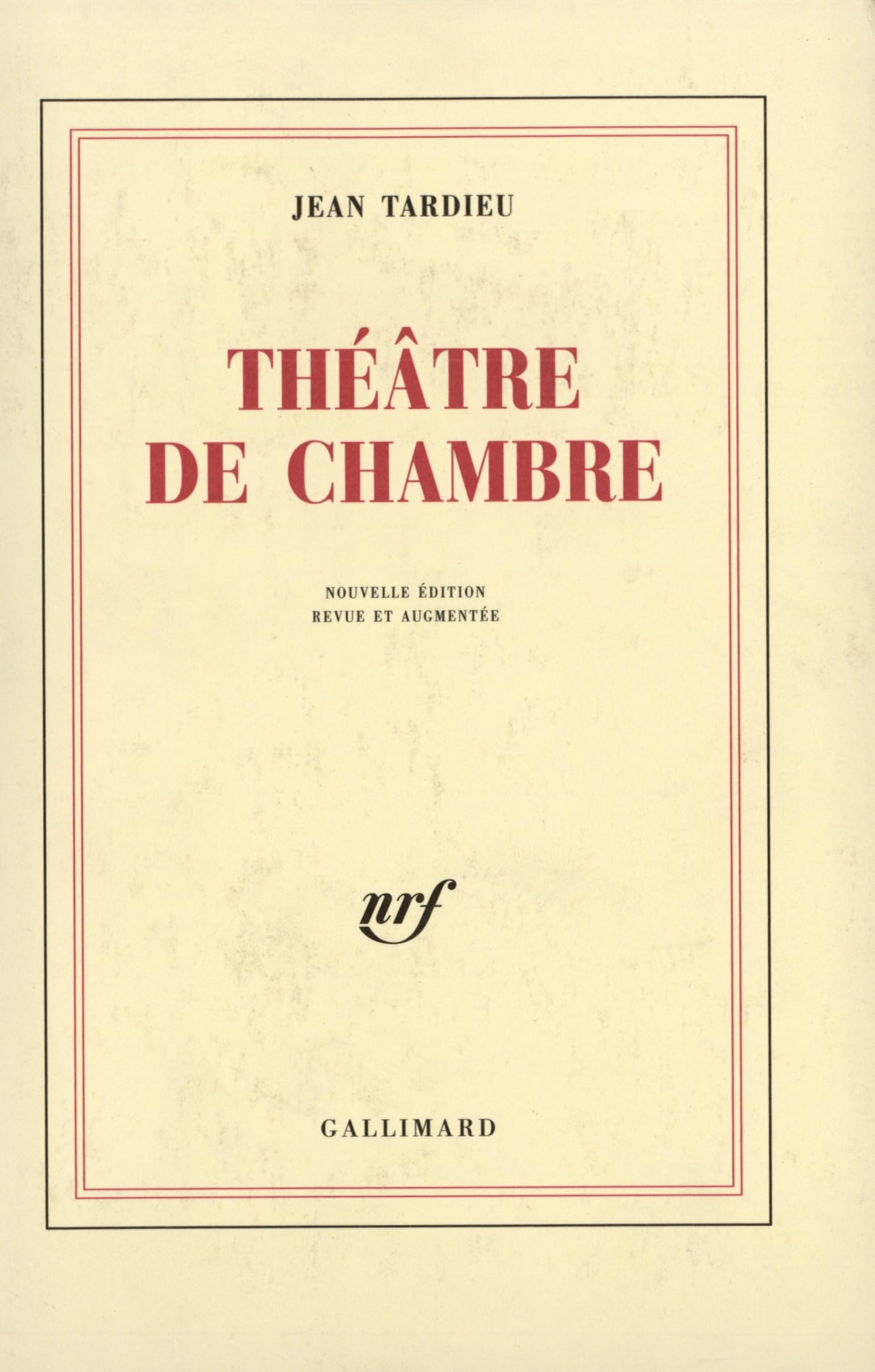 Théâtre, I : Théâtre de chambre 9782070261987