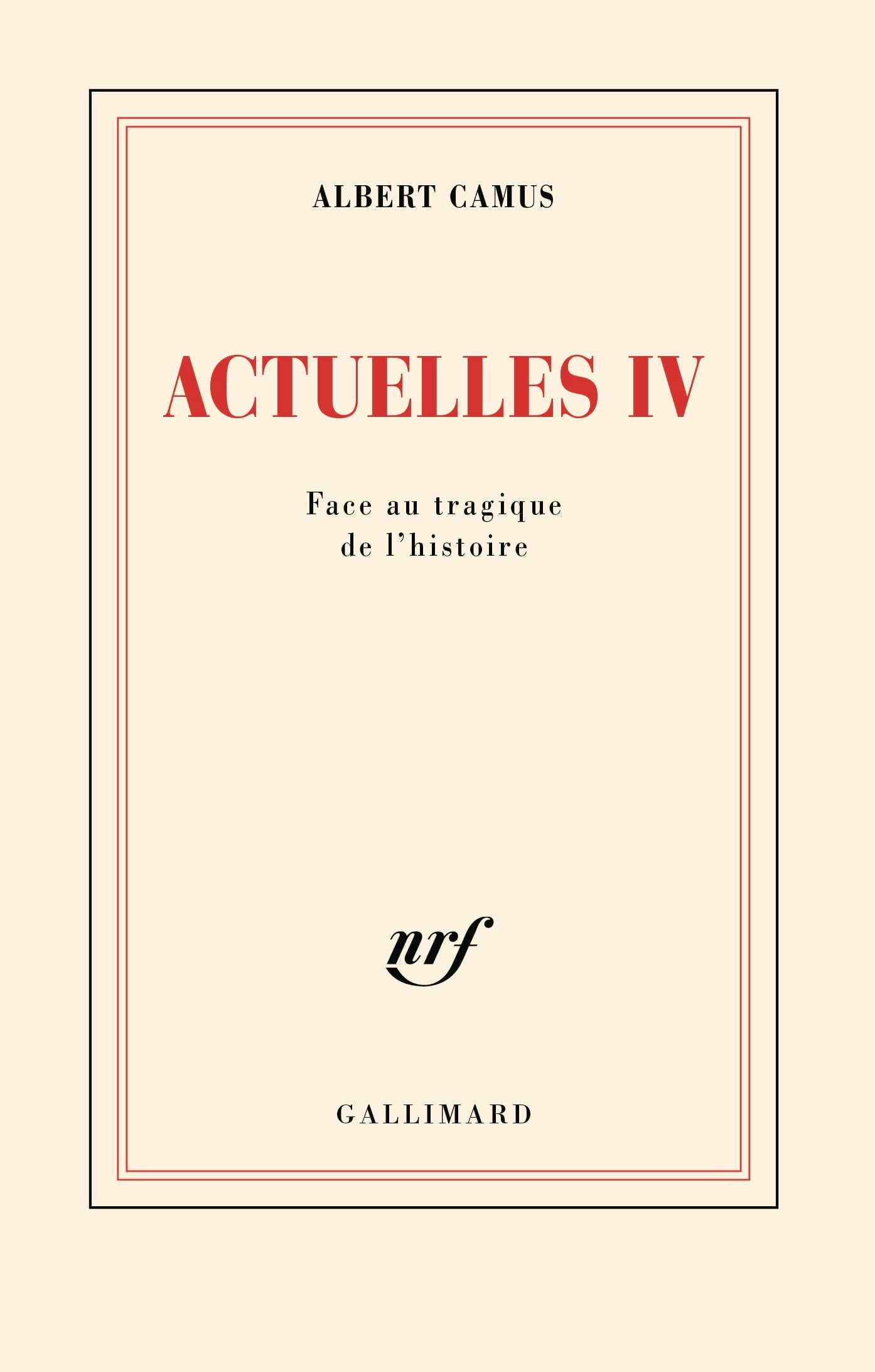 Actuelles: Face au tragique de l'histoire (4) 9782073015815