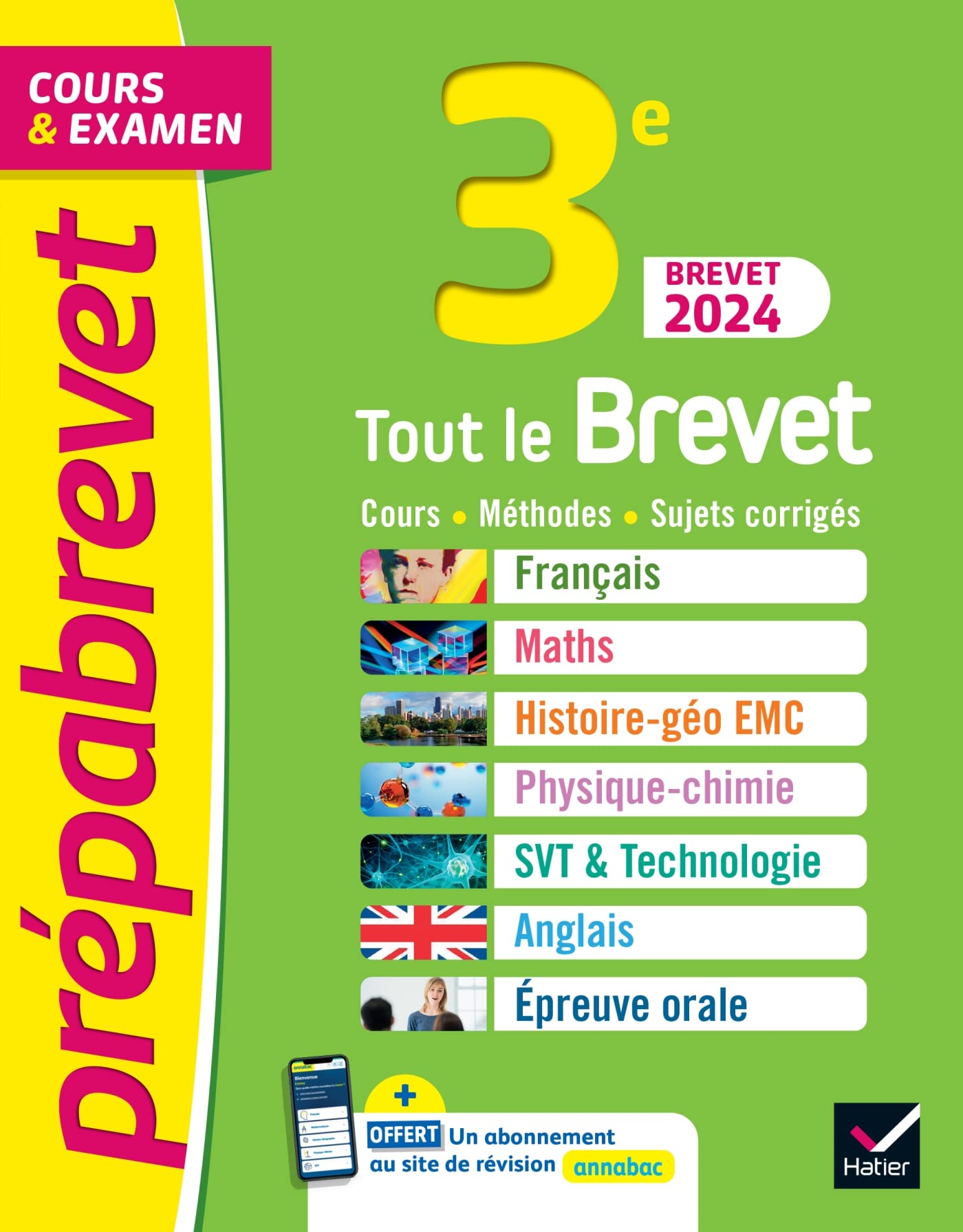 Prépabrevet Tout le brevet 2024 - 3e (toutes les matières): tout-en-un pour réussir sa 3e et son brevet 9782401095090