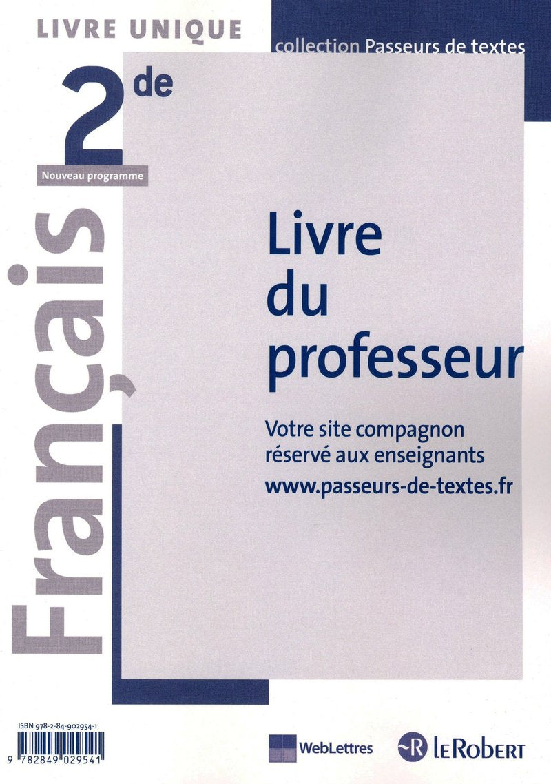 Français 2de Livre unique 9782849029541