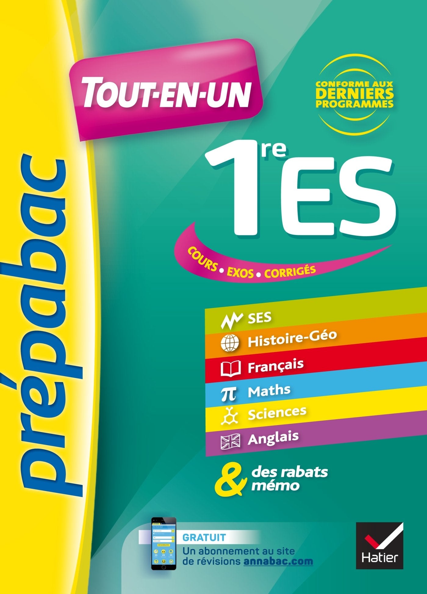 Prépabac Tout-en-un 1re ES: toutes les matières de la Première ES 9782401029200