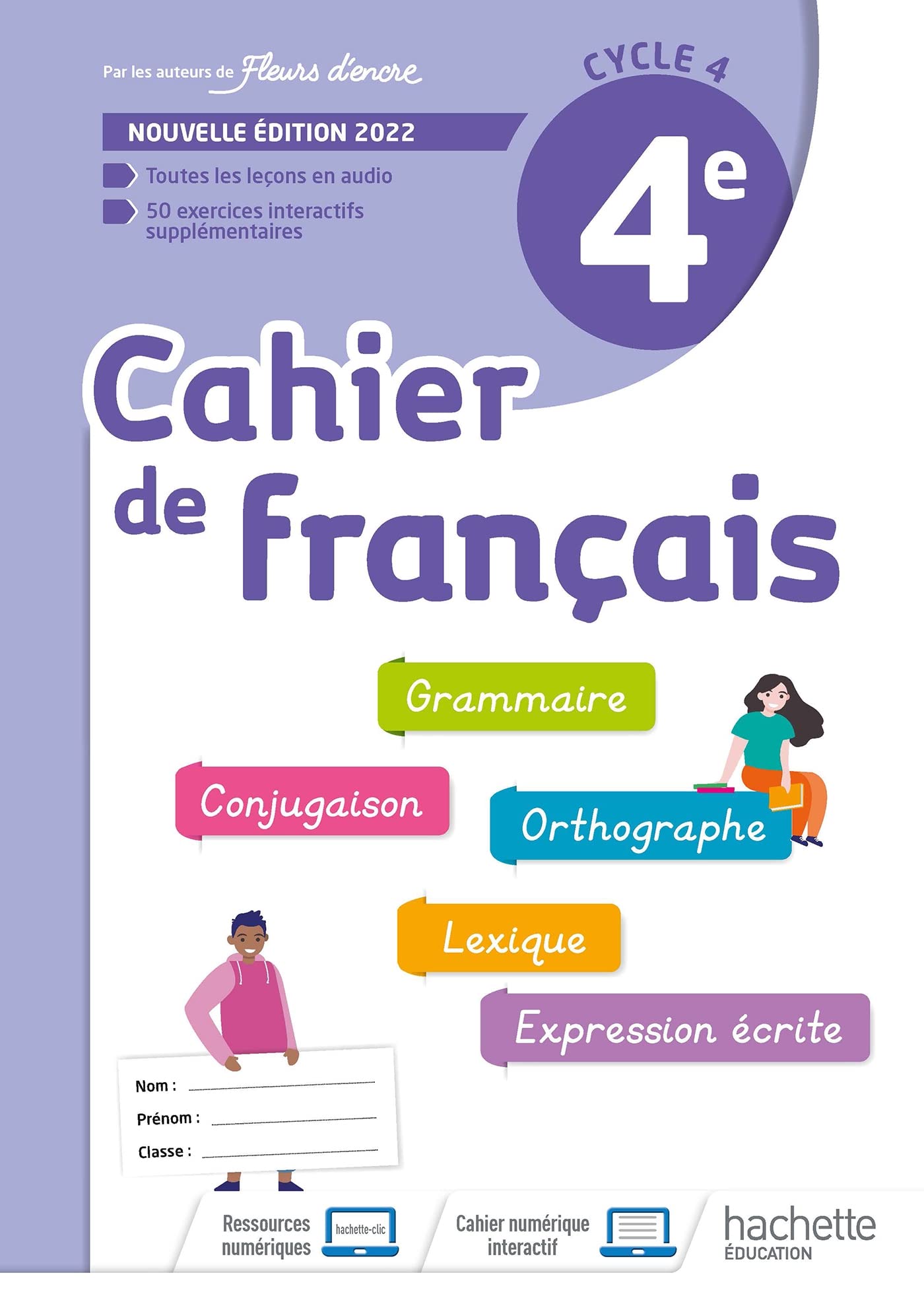 Cahier de Français cycle 4/4e - cahier d'activités - Ed. 2022 9782017066910