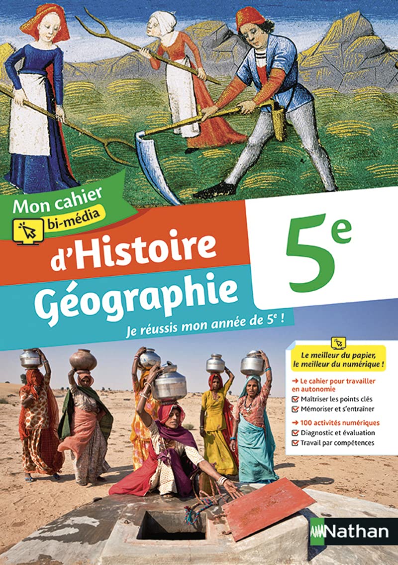Mon cahier bi-média d'Histoire-Géographie 5e 9782091725420