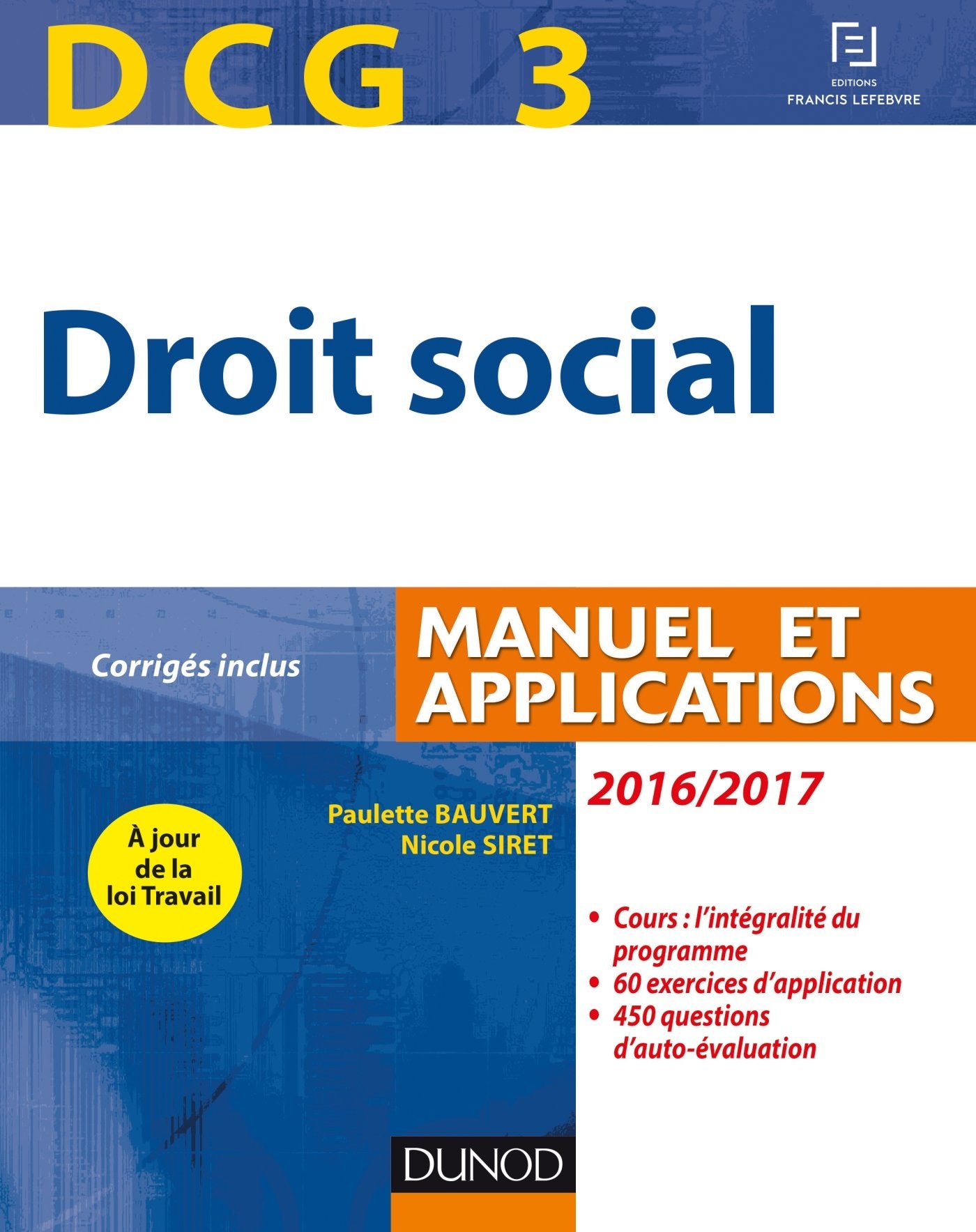 Droit social DCG 3: Manuel et applications 9782100746323