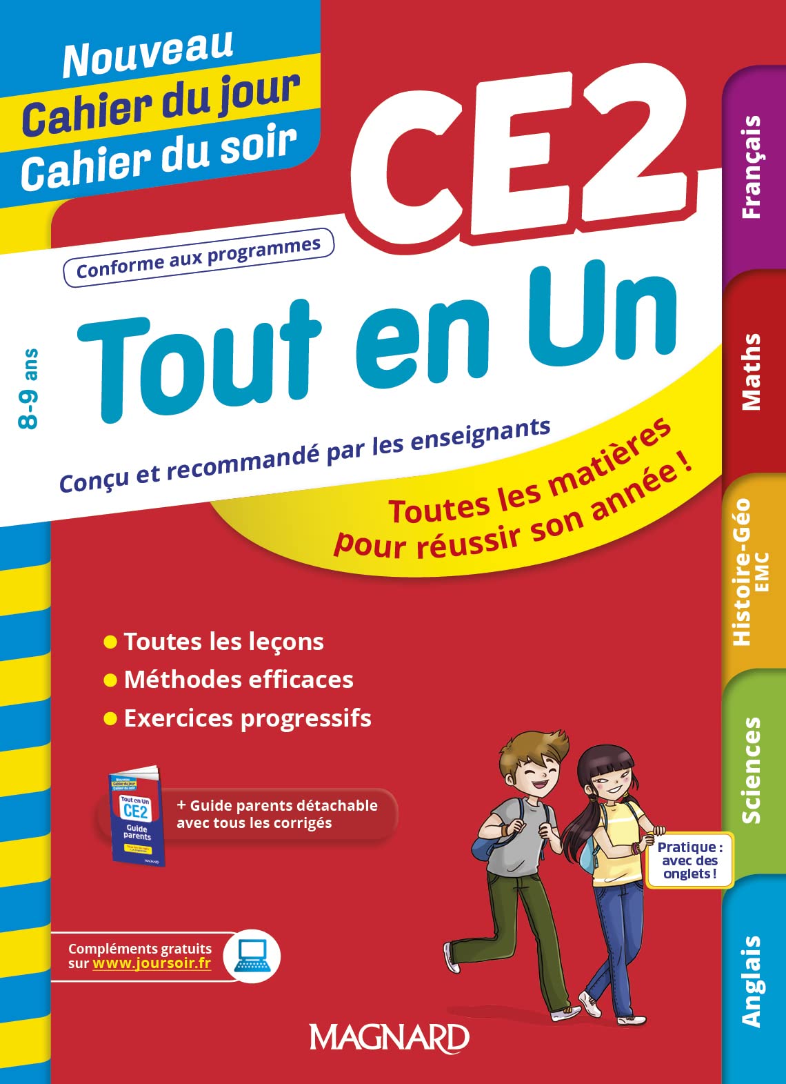 Tout en Un CE2 - Leçons, méthodes et exercices - Nouveau Cahier du jour Cahier du soir 9782210764927