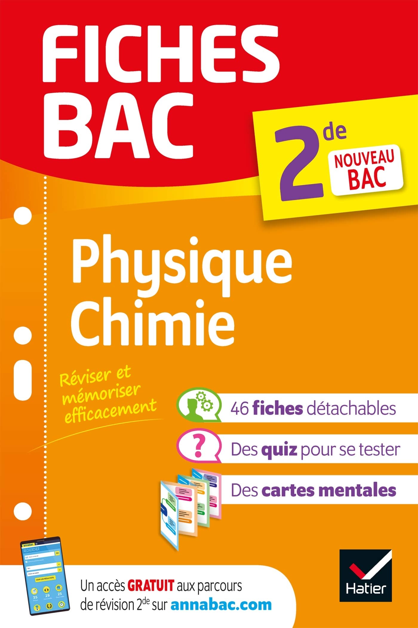 Fiches bac - Physique-Chimie 2de: tout le programme en fiches de révision détachables 9782401052734