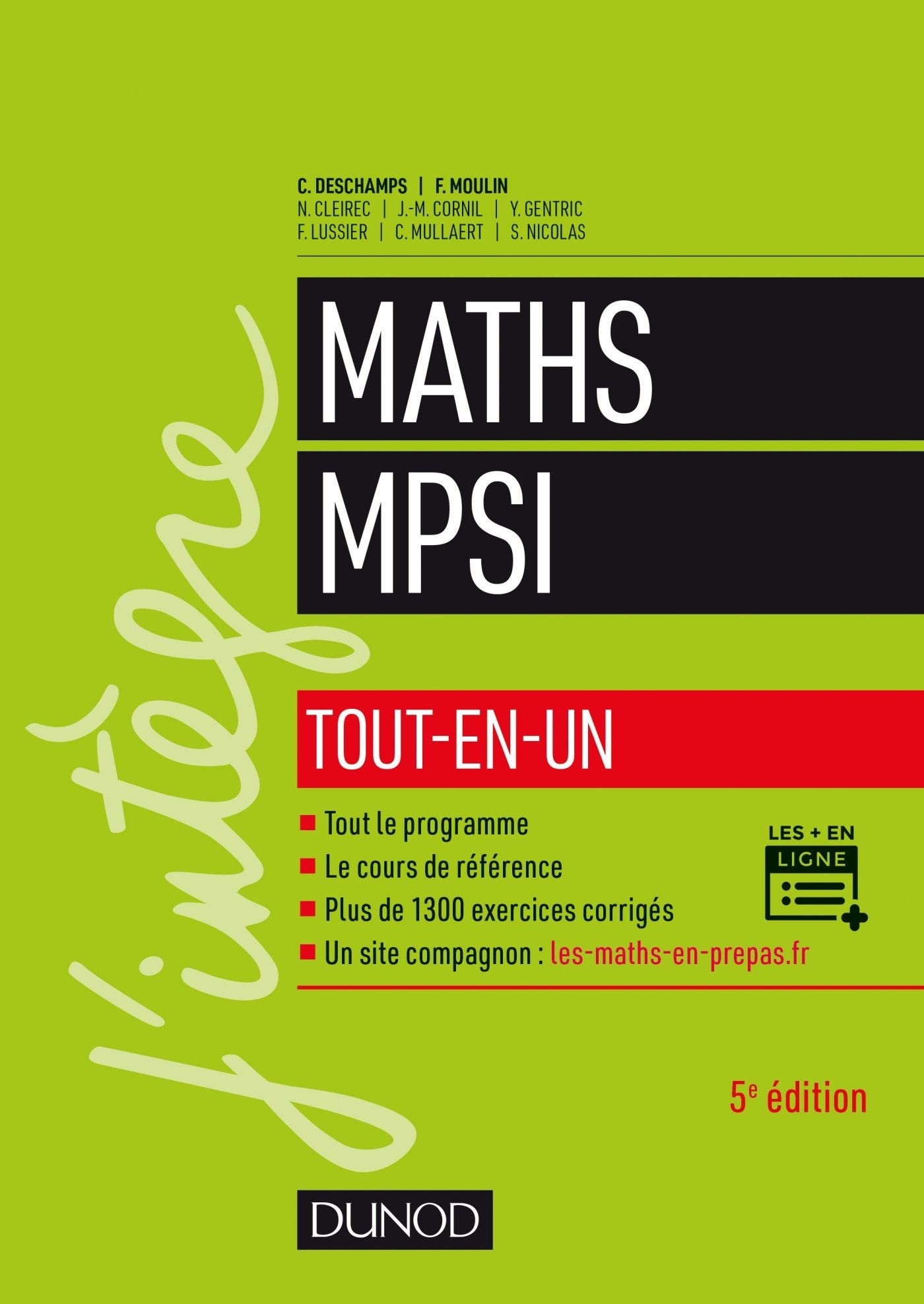 Mathématiques MPSI - Tout-en-un - 5e éd.: Tout-en-un 9782100776597
