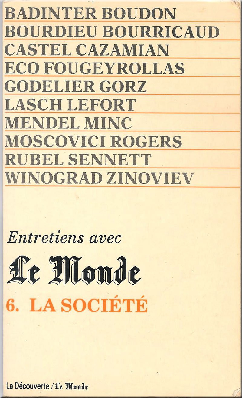 Entretiens avec le monde la societe 9782707115256