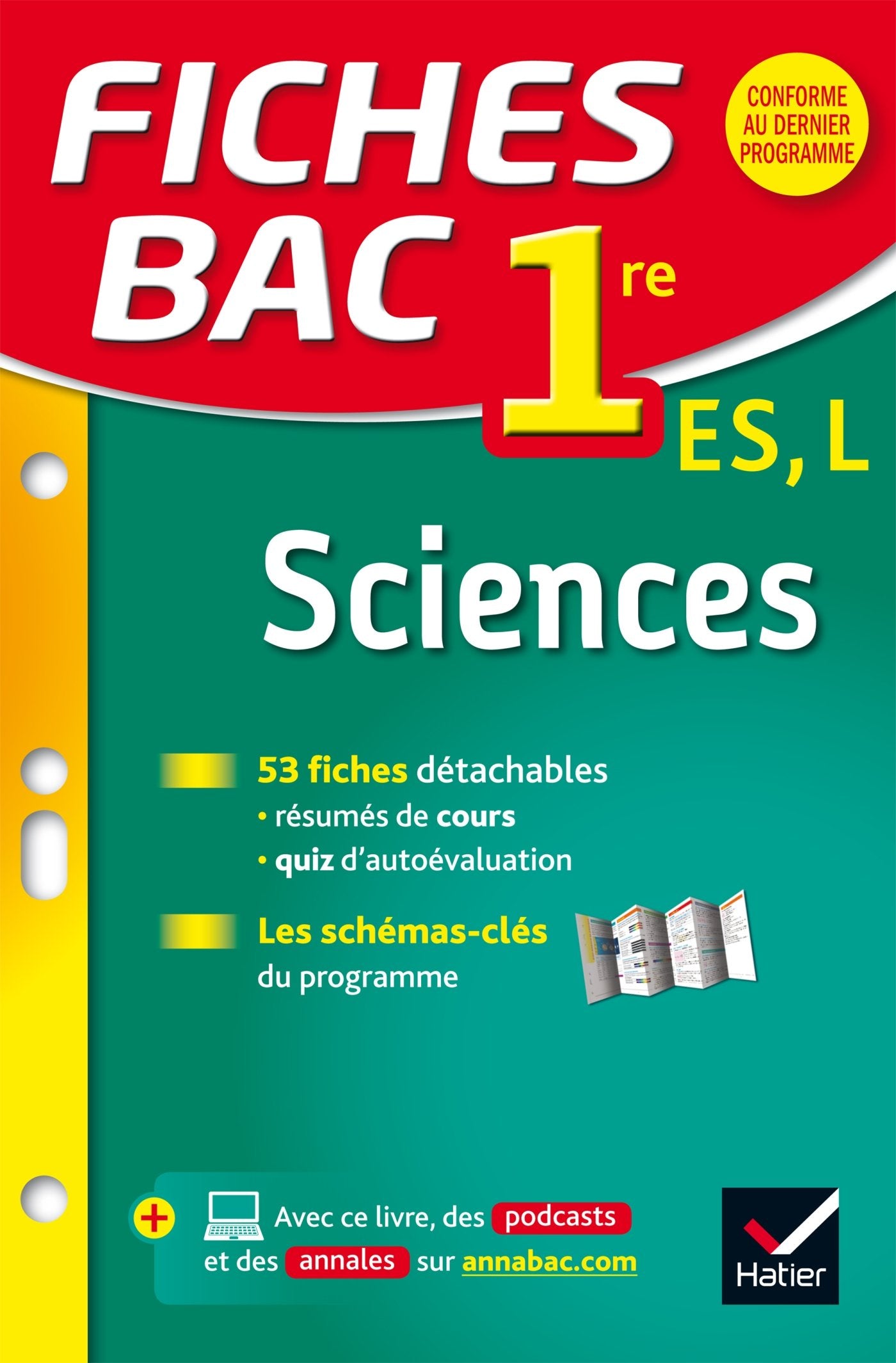 Fiches BAC 1re ES, L, Sciences 9782218986208