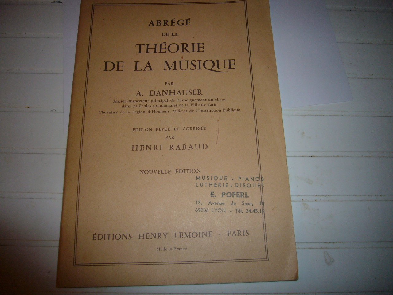 Abrégé de la théorie de la musique nouv ed 1929 3327850222275
